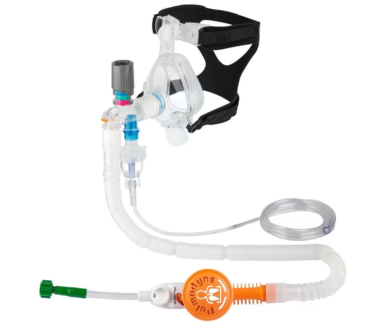 Система CPAP O2-MAX Trio со ступенчатым регулятором FIO2, коннектором DIN, маской, размер Adult Medium