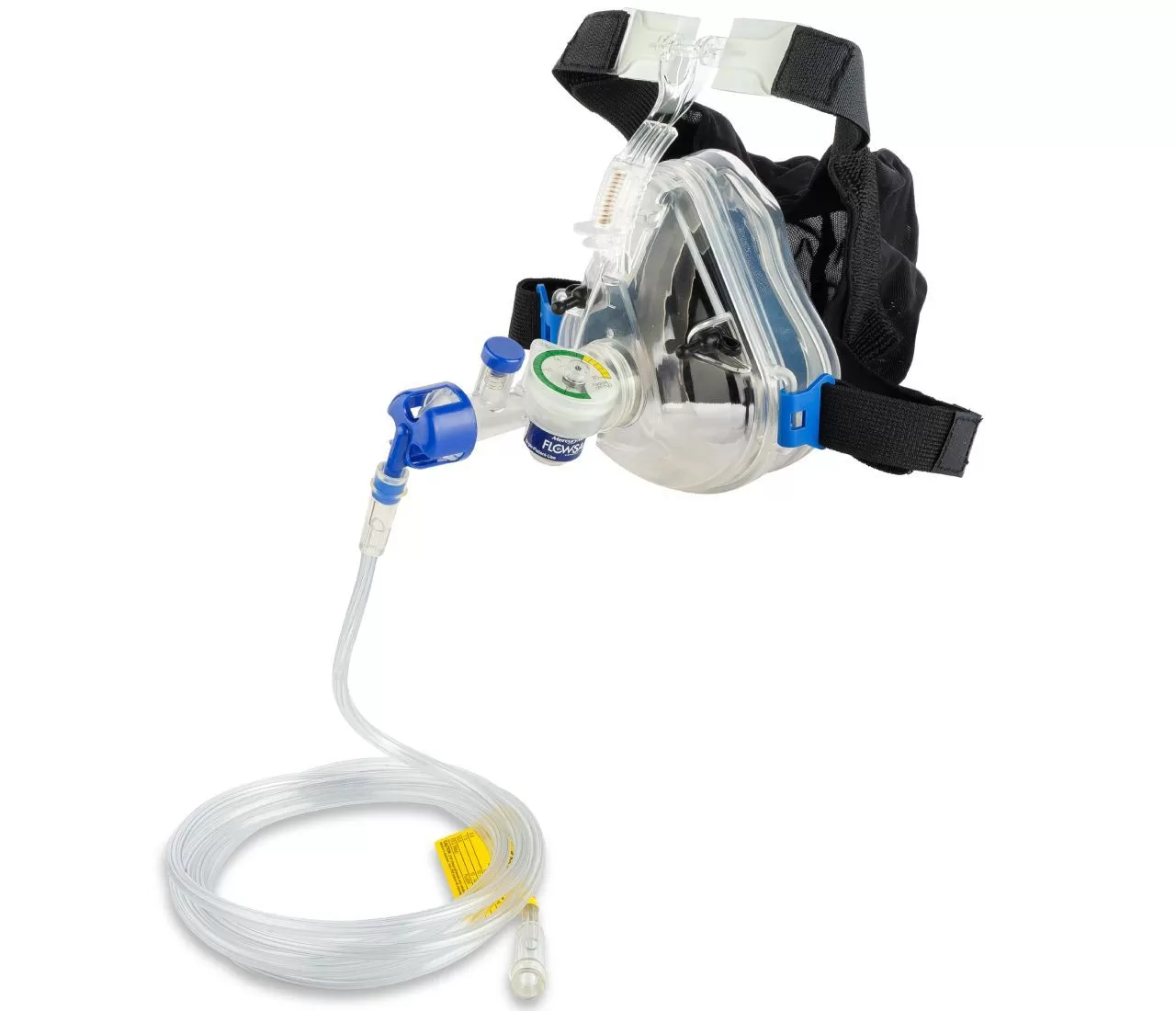 Система CPAP Flow-Safe II с манометром, предохранительным клапаном, трубкой, маской с прямым коннектором и портом, размер S