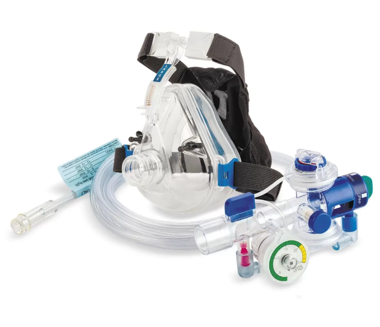 Система Байлевел CPAP Flow-Safe II + с манометром, предохранительным клапаном, трубкой, маской с прямым коннектором, размер S